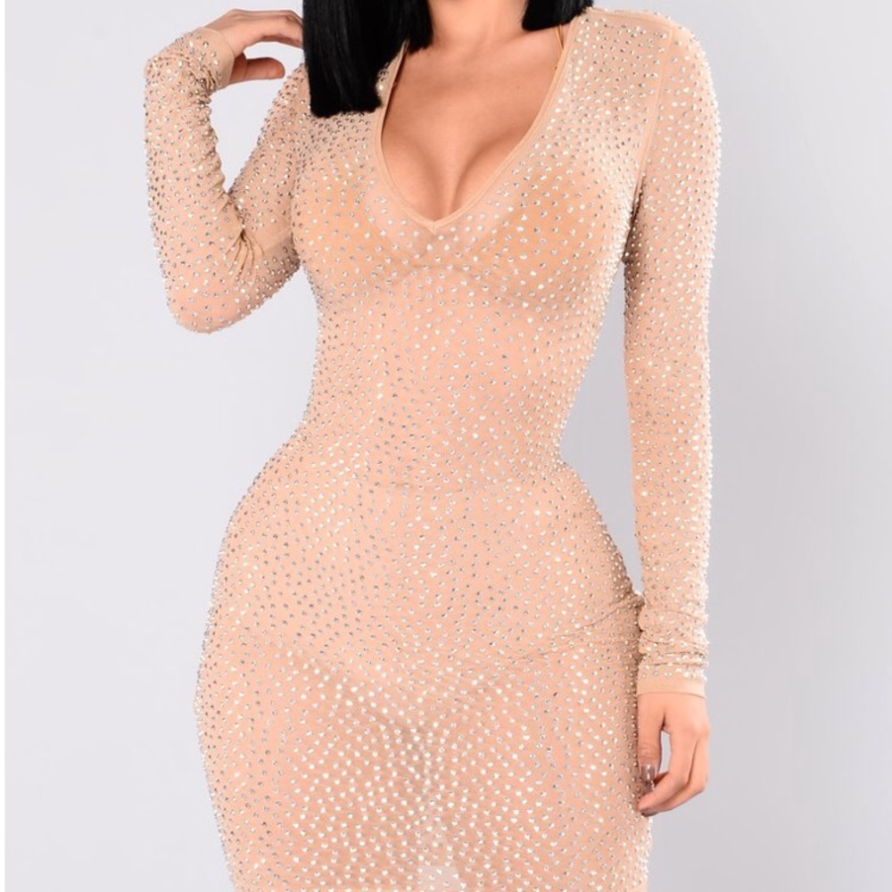 Fashion Nova Nude Dress